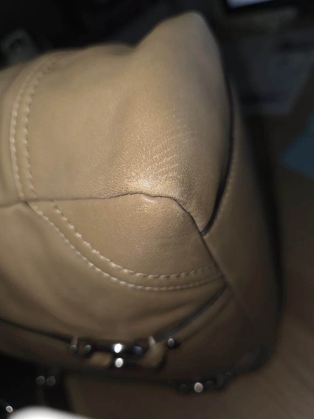 Coach Tan Leather Tote Bag with Shoulder Straps